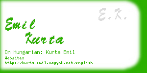 emil kurta business card